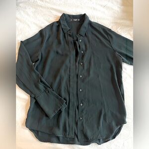 Mango Hunter Green Blouse